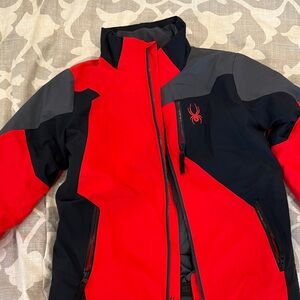 Spyder Kids Red and Gray Ski Jacket
